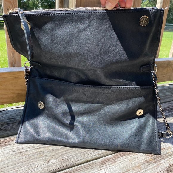 Guess envelope clutch w/ silver & black studs, - Picture 3 of 10